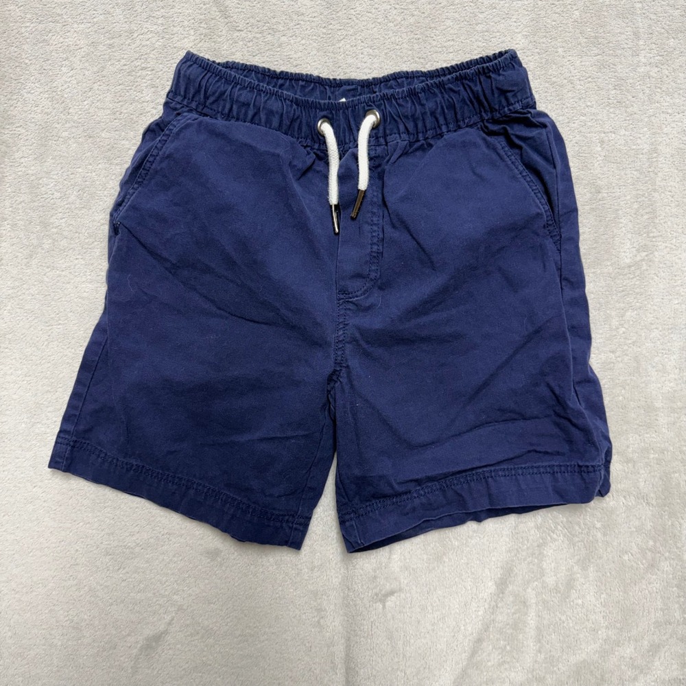 Tommy‎ Bahama Boys Navy Blue Chino Shorts Elastic Waist Drawstring Size M 7-8